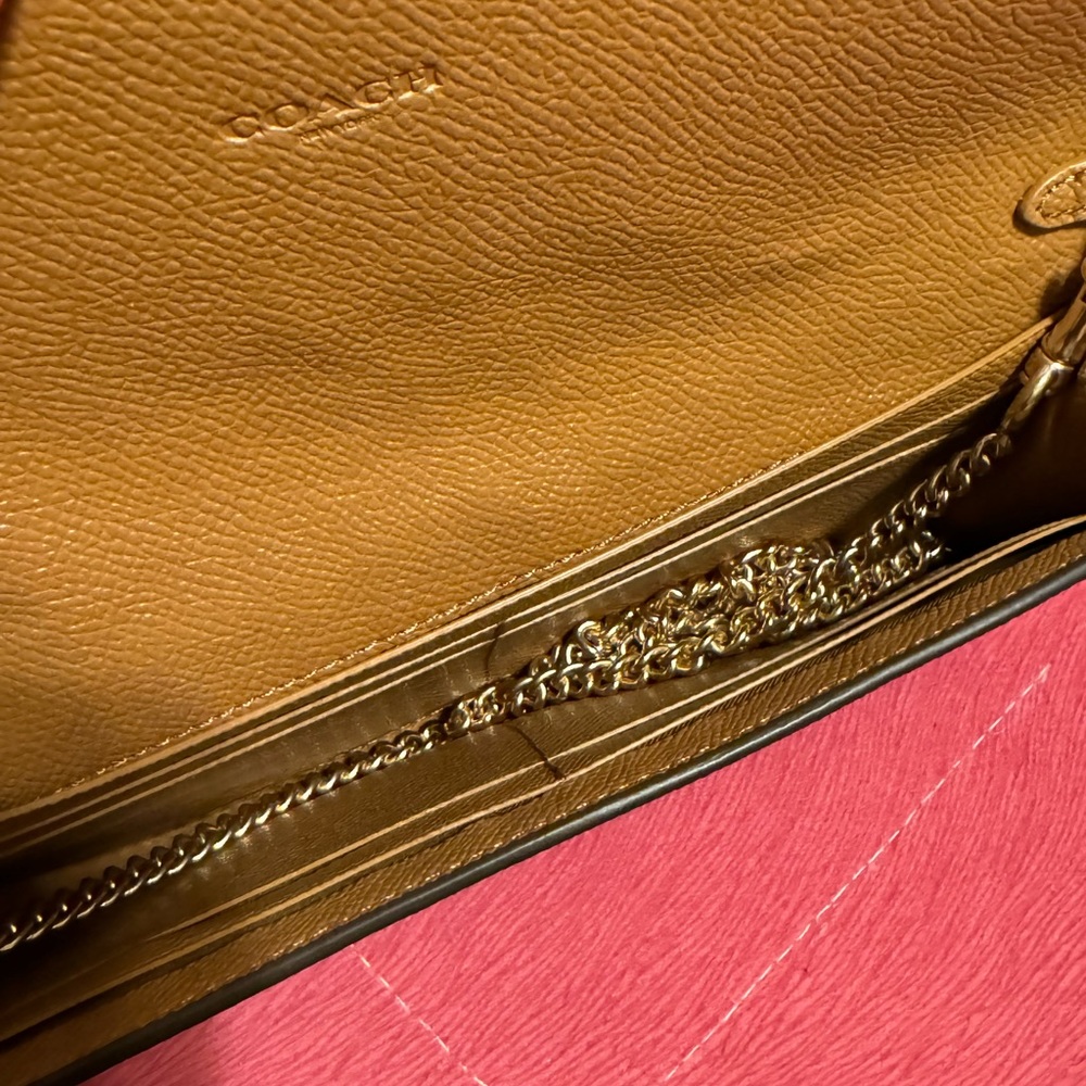 Slim Envelope Wallet With Chain In Colorblock - Picture 10 of 10